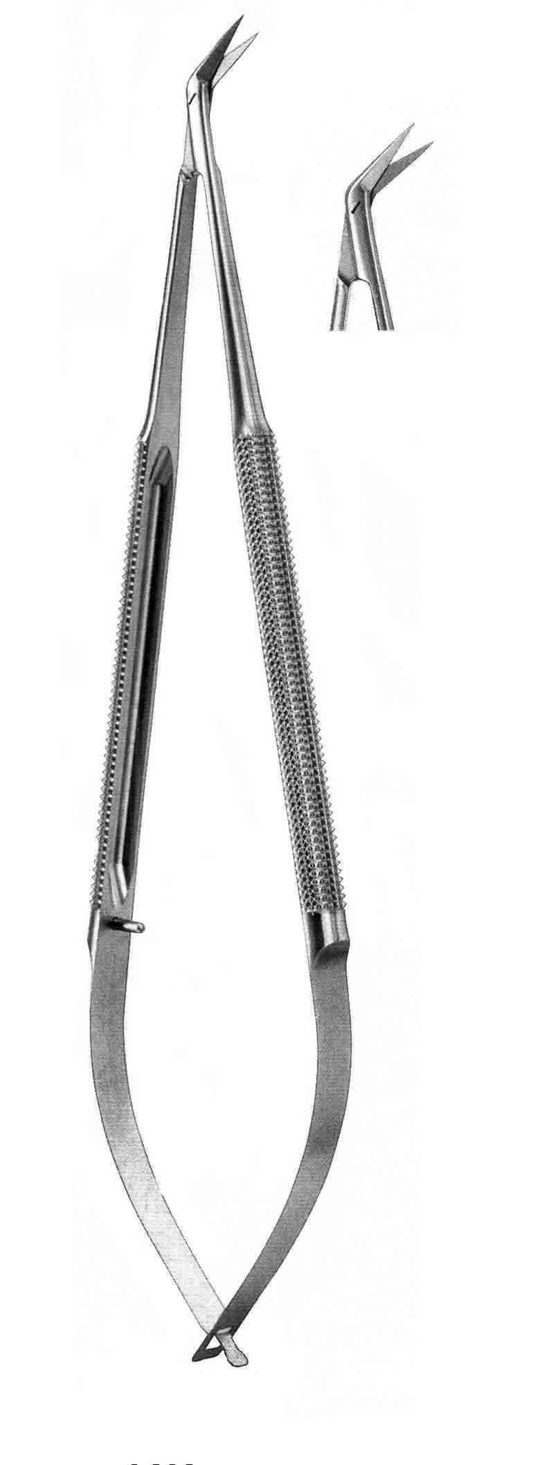 MİKRO MAKAS EĞRİ  45º 16.5 CM   